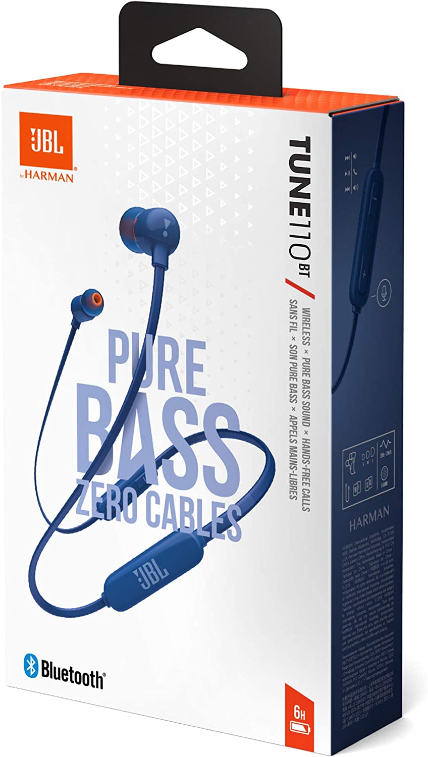 Audifono Jbl T110BT Azul Bluetooth Premium Audio High Bass