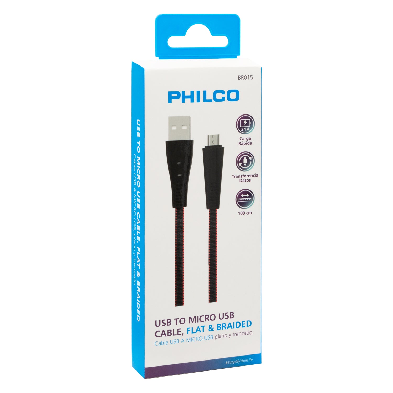 Cable De Datos Micro USB QuickCharge Android Auto 2.1A BR015