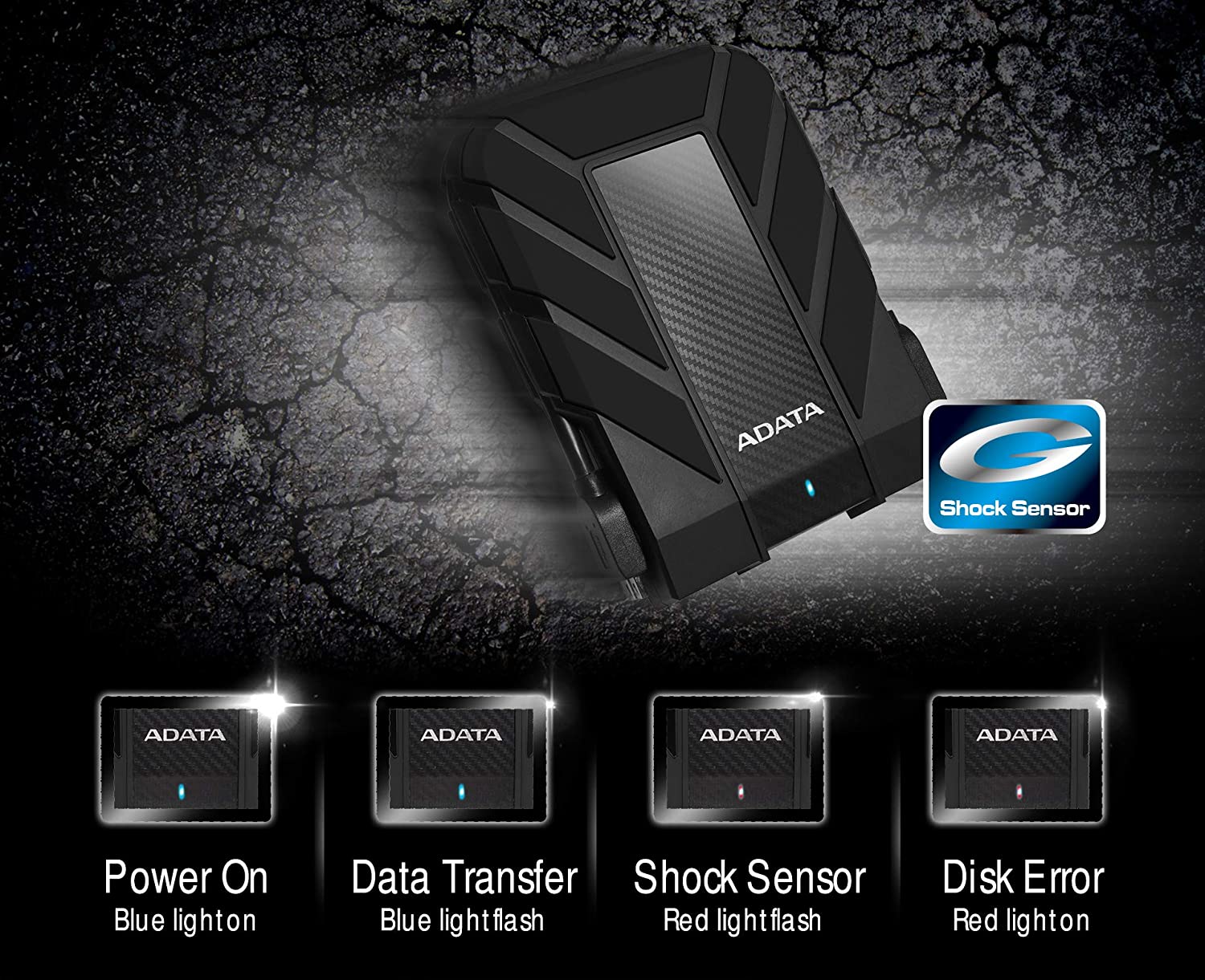 Disco Externo Adata 1Tb AntiGolpes/Agua/Polvo HD710PROYellow