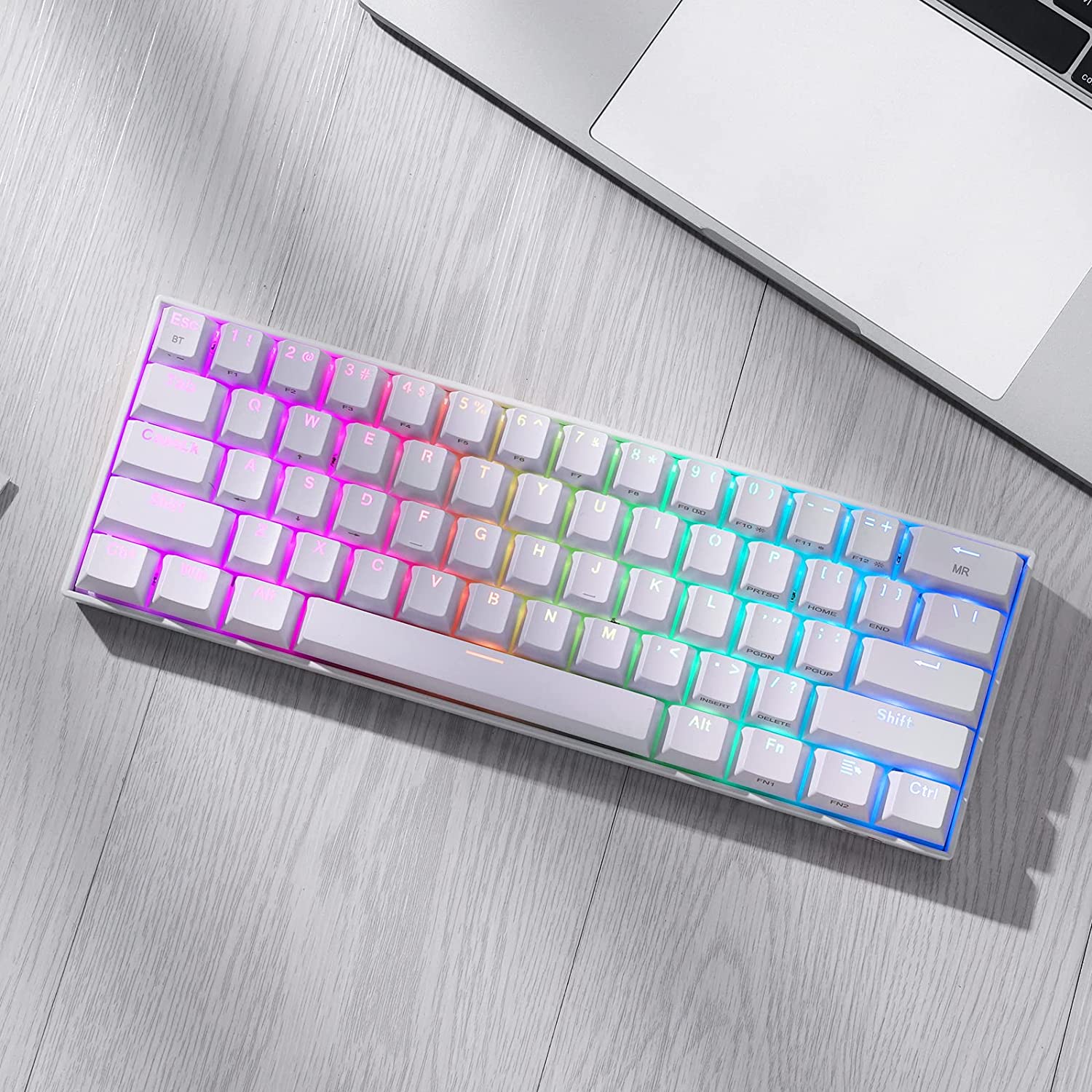 Teclado Gamer Redragon Mecanico Draconic Blanco Bluetooth K530W-Rgb