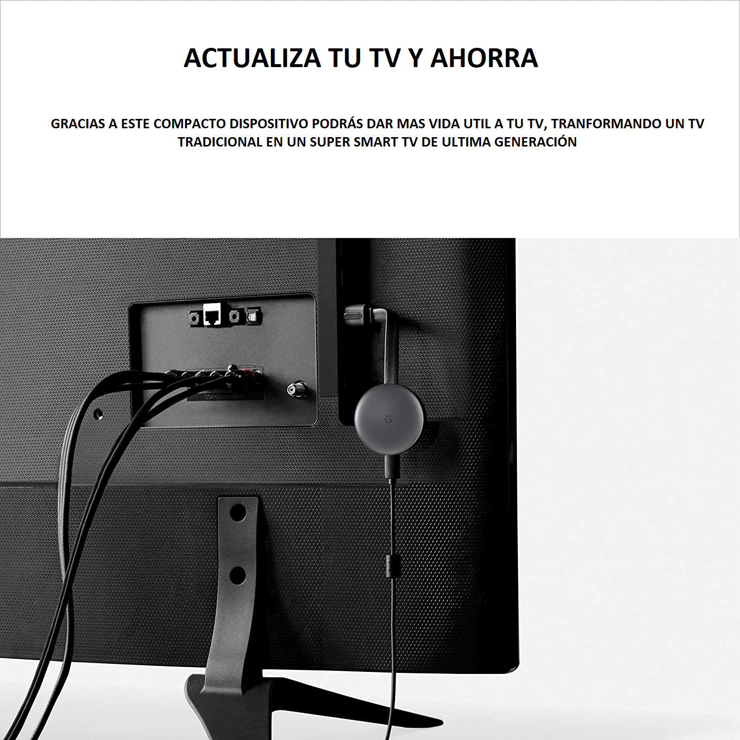 Google Chromecast TV 3 Full HD + Asistente Android & IOS