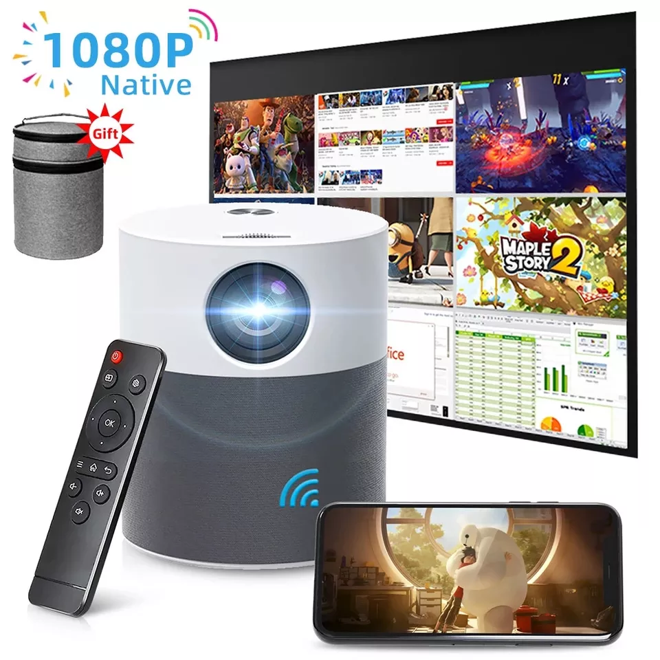 Proyector Funfoox Torre MS Miracast FHD 250” LED 4500Lm Wifi