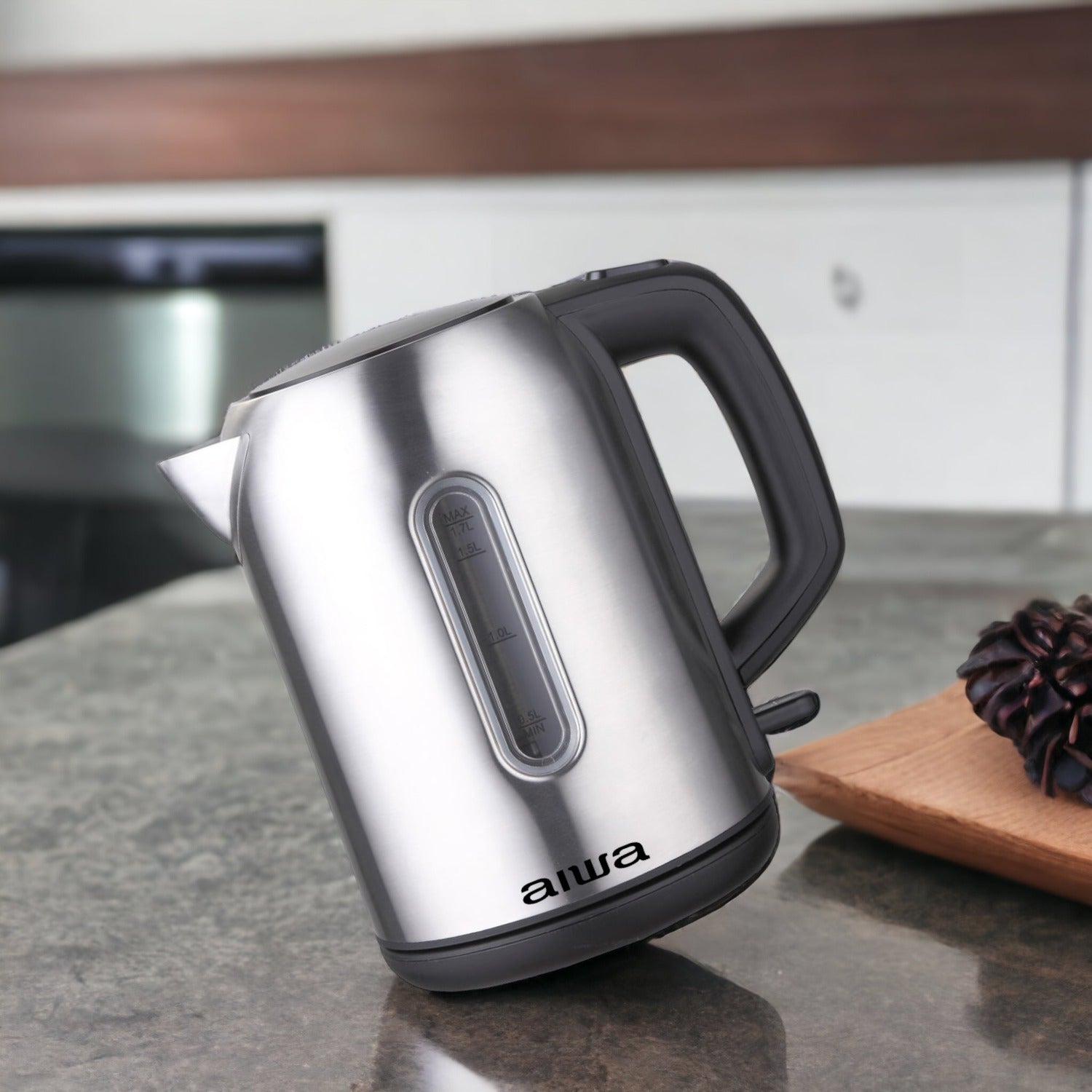 Hervidor de Acero Inoxidable Tipo Tetera Aiwa 1.7L /2200W GR