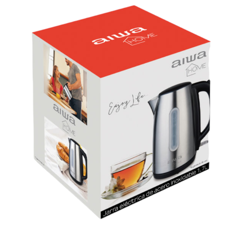 Hervidor de Acero Inoxidable Tipo Tetera Aiwa 1.7L /2200W GR