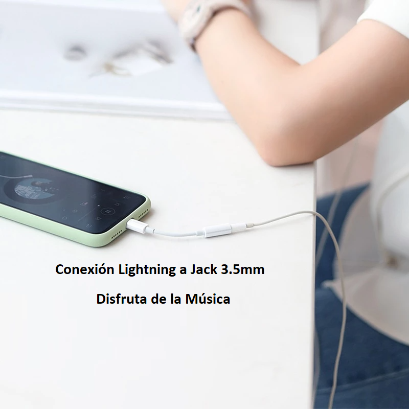 Adaptador De Audífonos Para Iphone Lightning A Jack 3.5mm