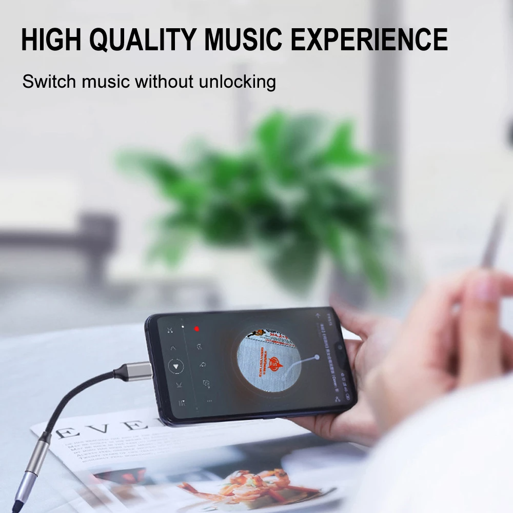 Adaptador USB-C para Audifonos Jack 3.5mm Premium Audio