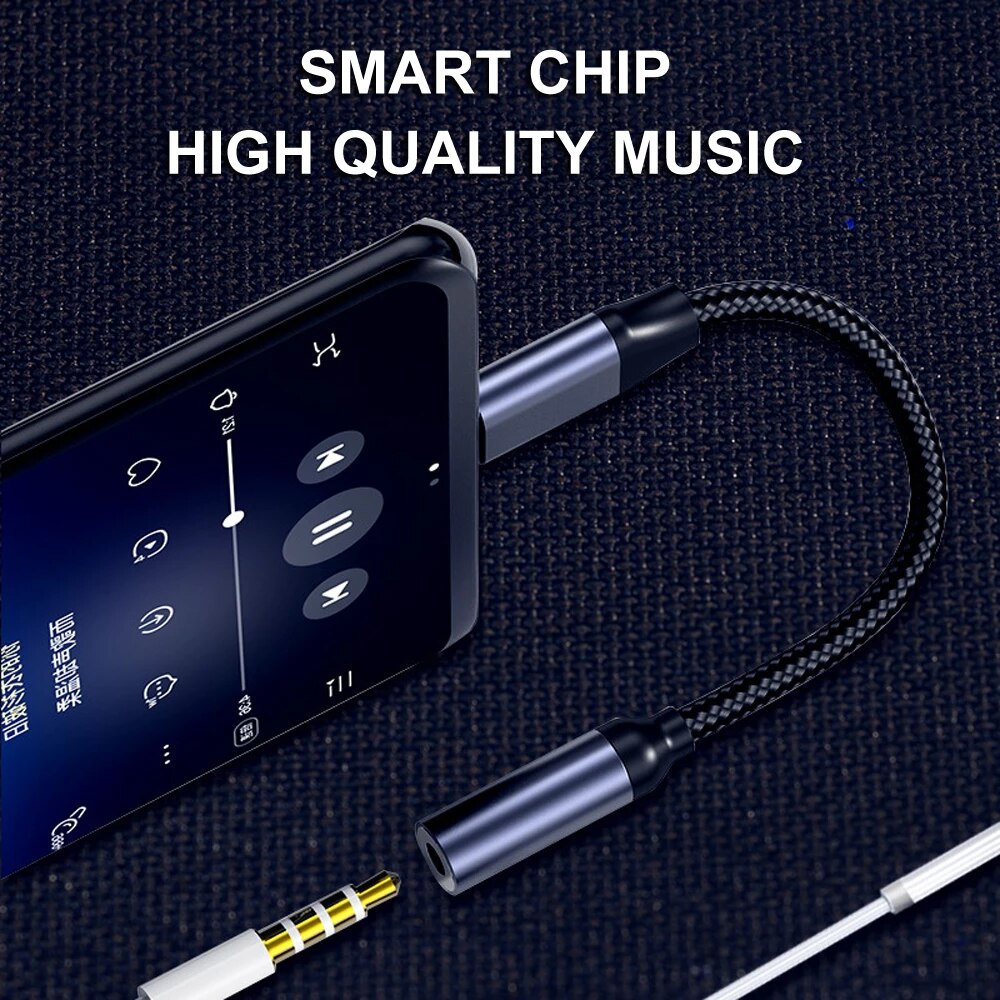 Adaptador USB-C para Audifonos Jack 3.5mm Premium Audio