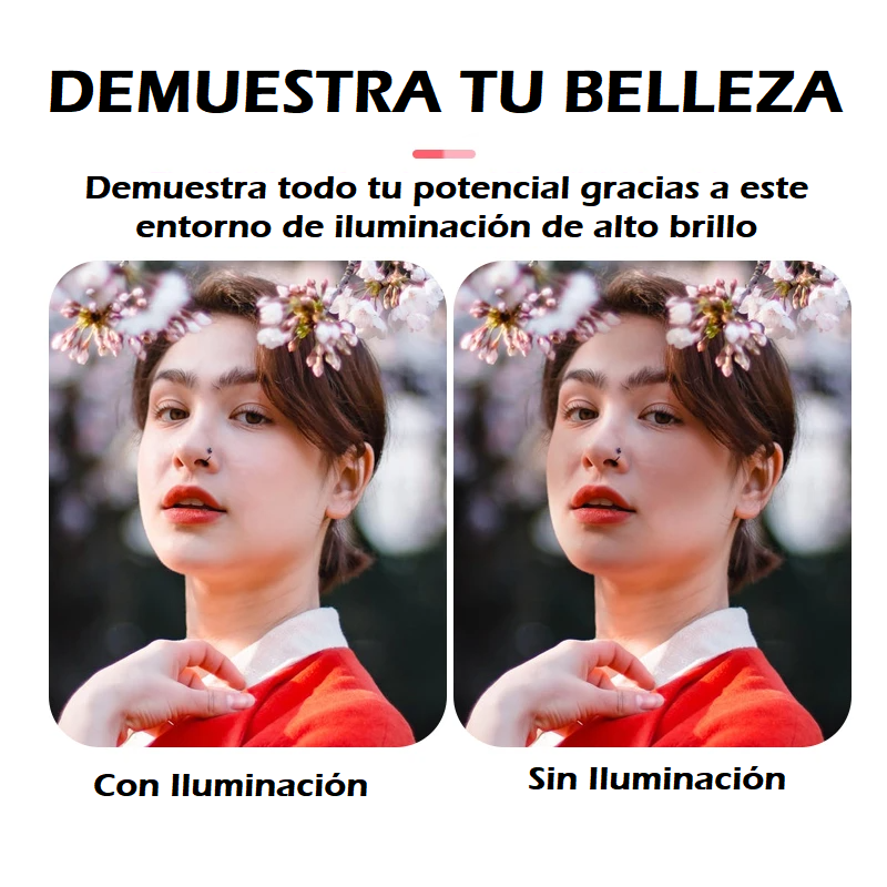 Aro Anillo de Luz Recargable Para Smartphone de Alto Brillo