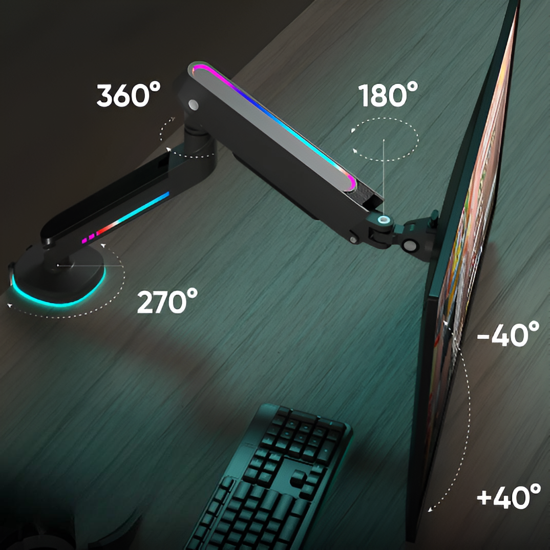 Soporte de Monitor Articulado de Ajuste Perfecto 32” Max RGB