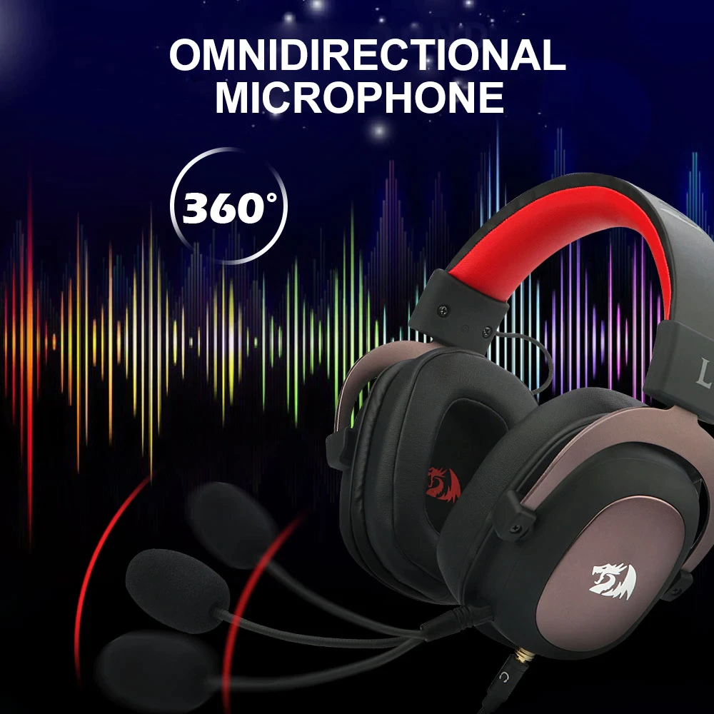 Audifonos Gamer Usb Redragon Zeus 2 Black Multiplataformas