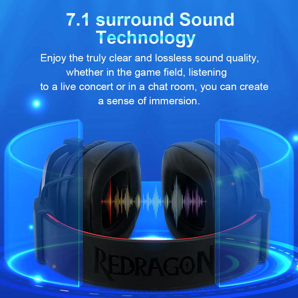 Audifonos Gamer Usb Redragon Zeus 2 Black Multiplataformas