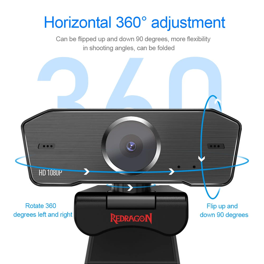 Webcam Redragon Hitman Full HD 1080p GW800 Nivel Profesional