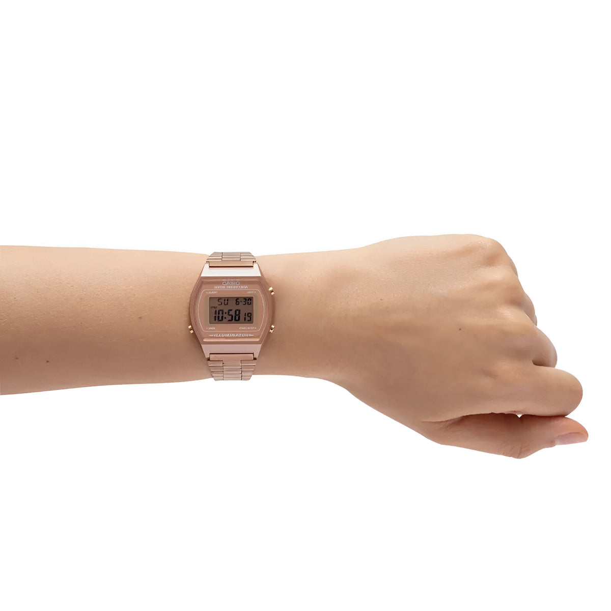 Reloj Digital Casio Oro Rosa Mujer B640WMR-5ADF