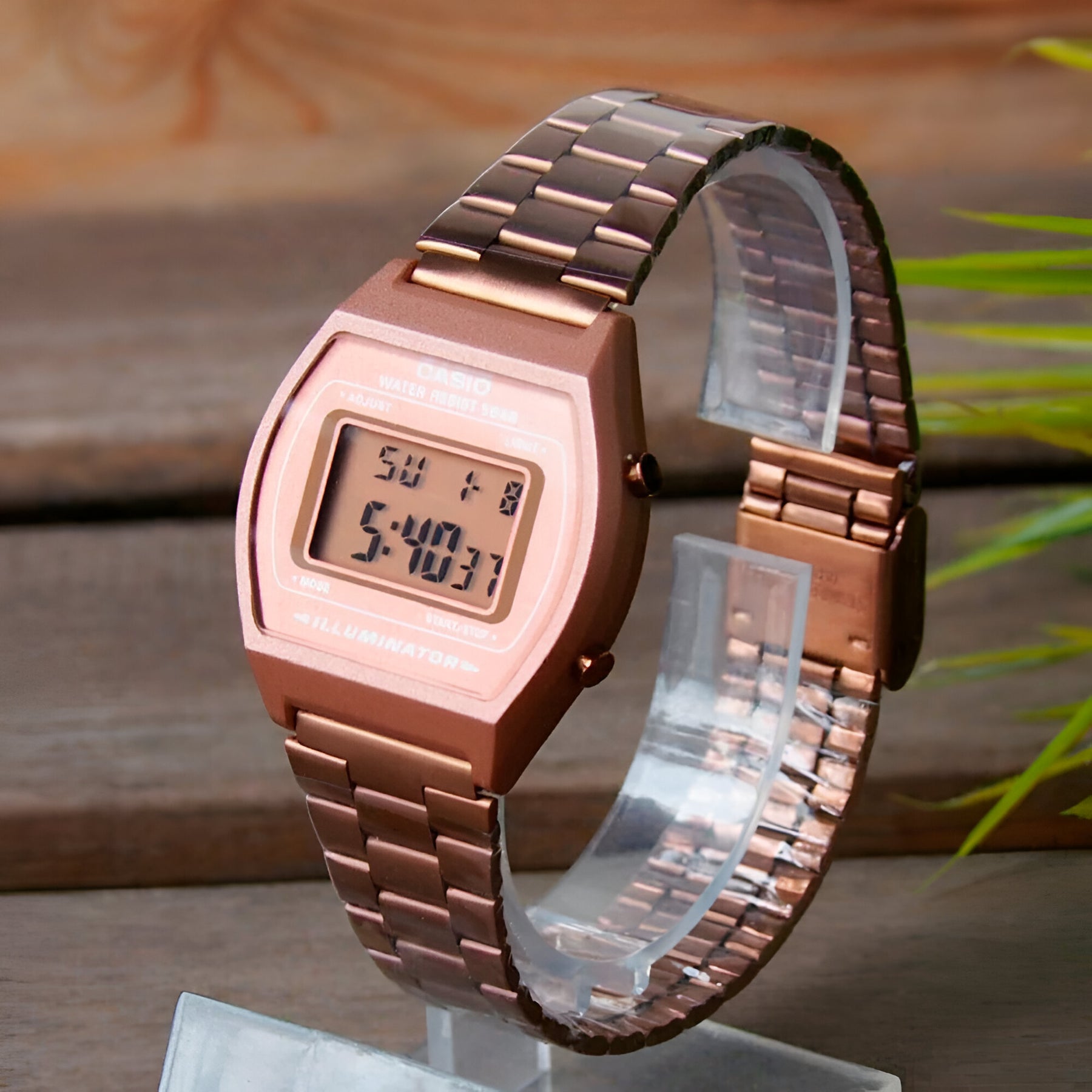 Reloj Digital Casio Oro Rosa Mujer B640WMR-5ADF