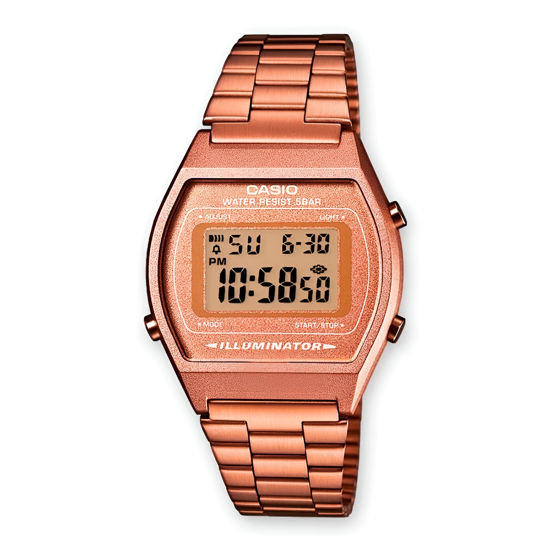 Reloj Digital Casio Oro Rosa Mujer B640WMR-5ADF
