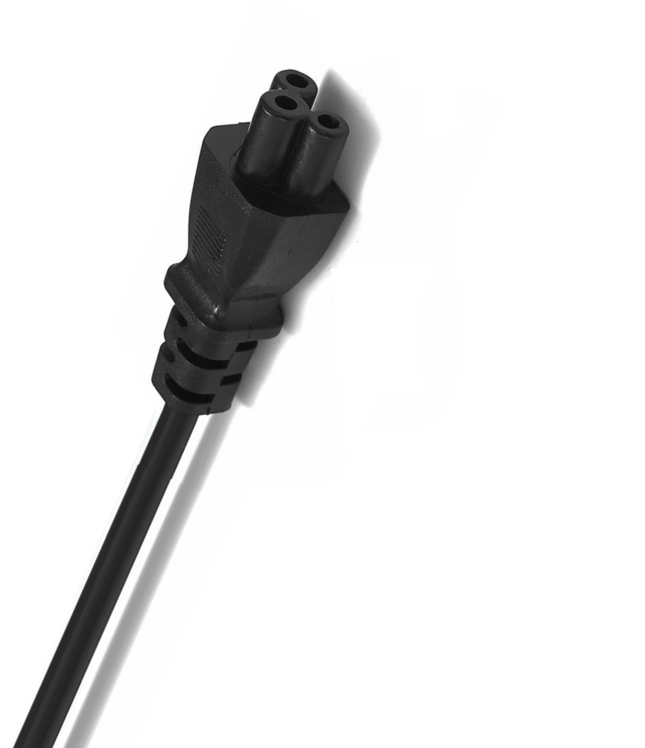 Cable de Poder Tipo Trébol 1.8 MT Reforzado 220V / 3 PIN
