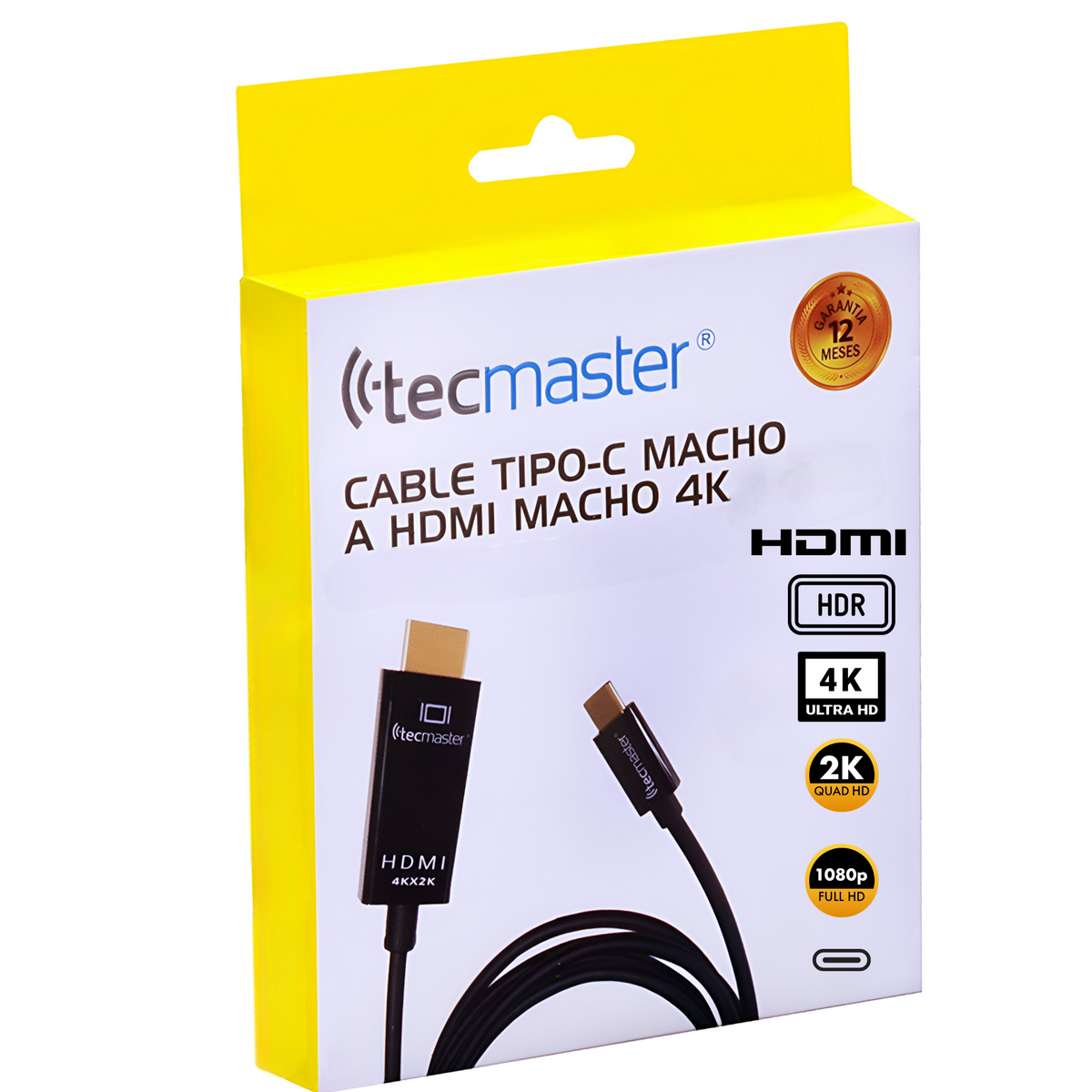 Cable HDMI Type-C 4K UHD 1.8M Tecmaster TM-100539 High Speed