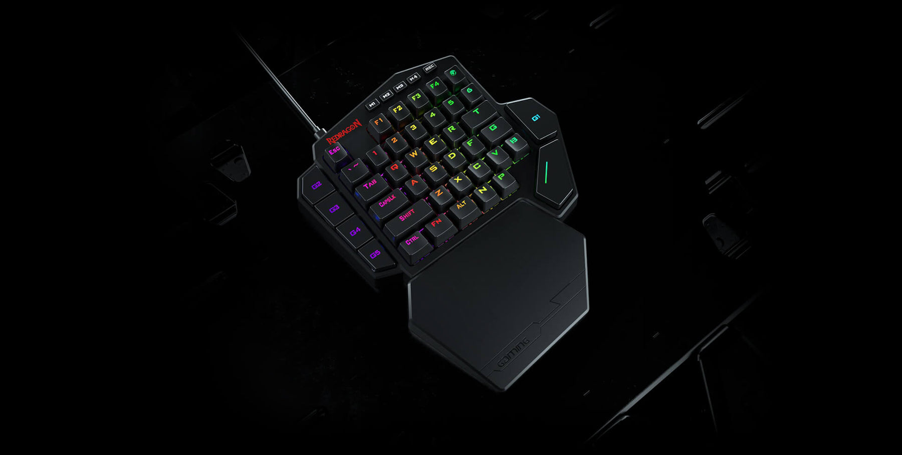 Teclado Redragon Mecánico Para Una Mano RGB Diti K585