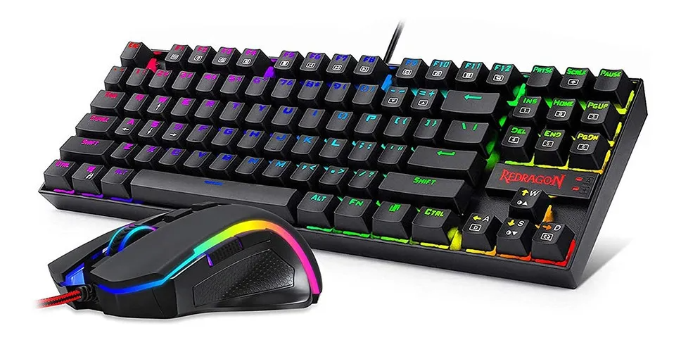 Kit Redragon Teclado Mecánico Kumara + Mouse Griffin RGB