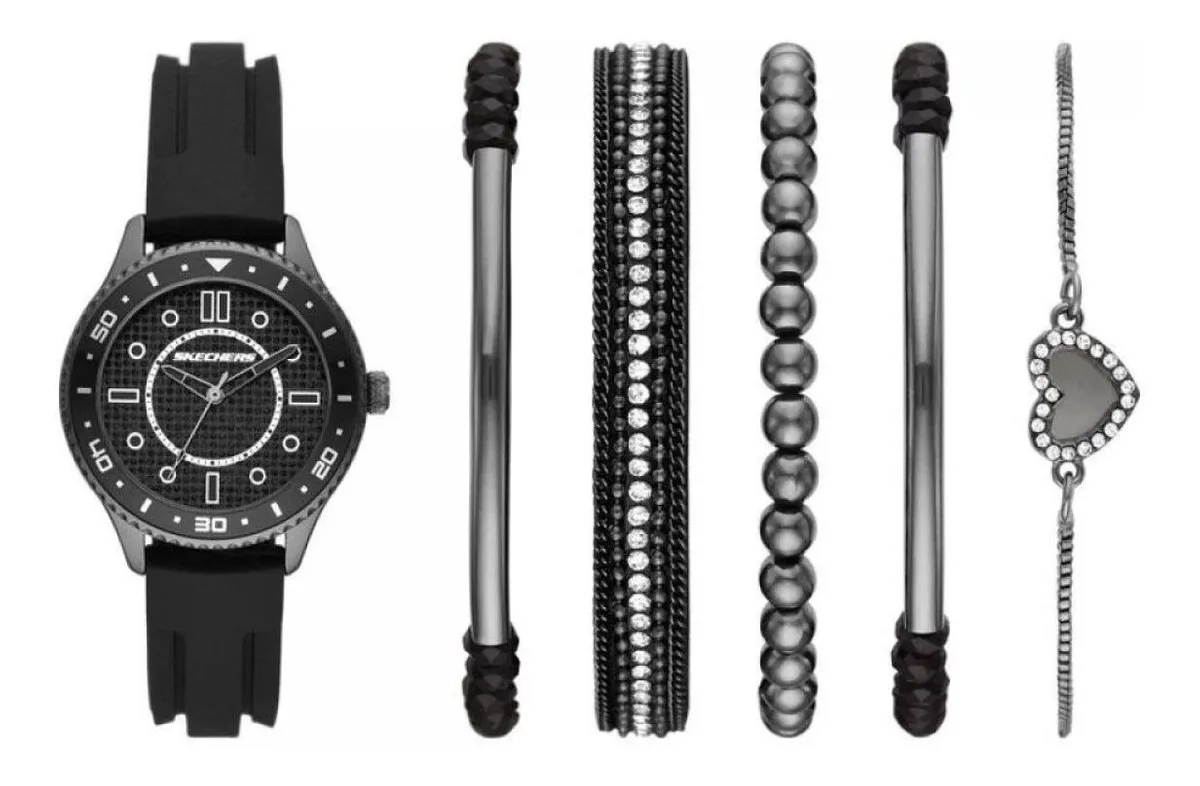 RELOJ SKECHERS MUJER CON ACCESORIOS SR-9060