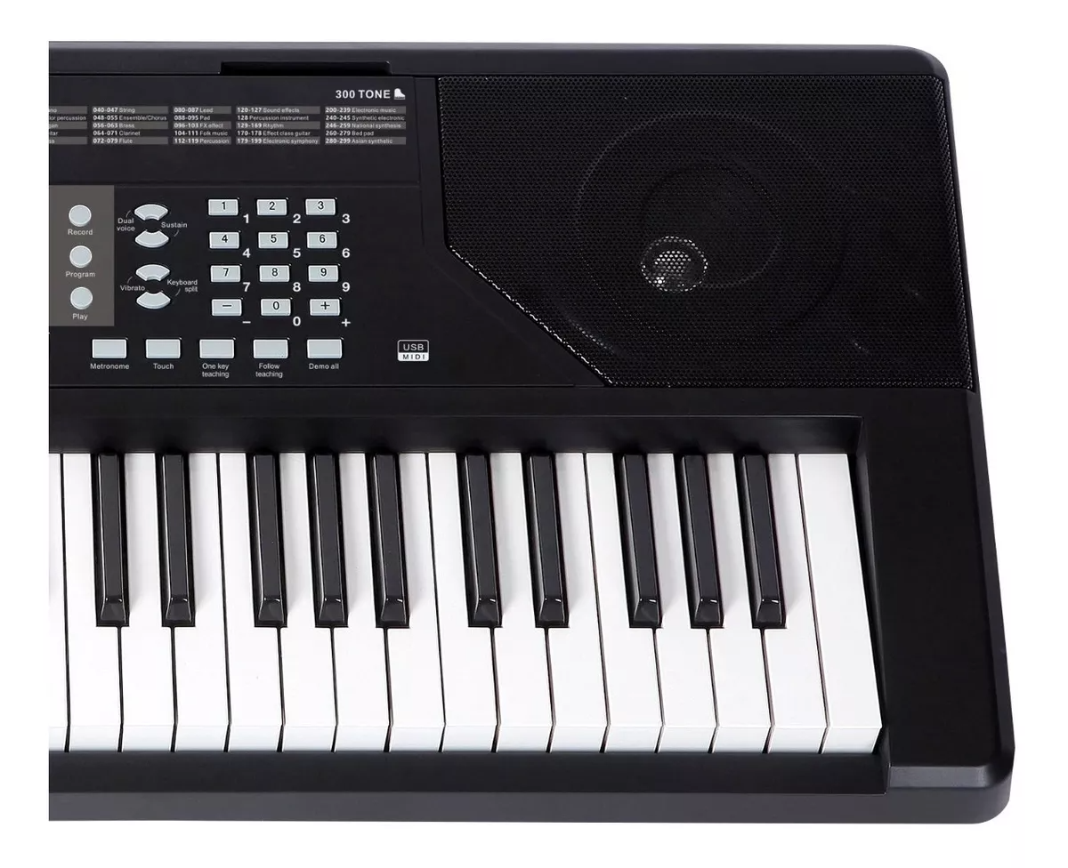 Teclado Musical Electrónico 61 Teclas Sensitivas + USB MIDI