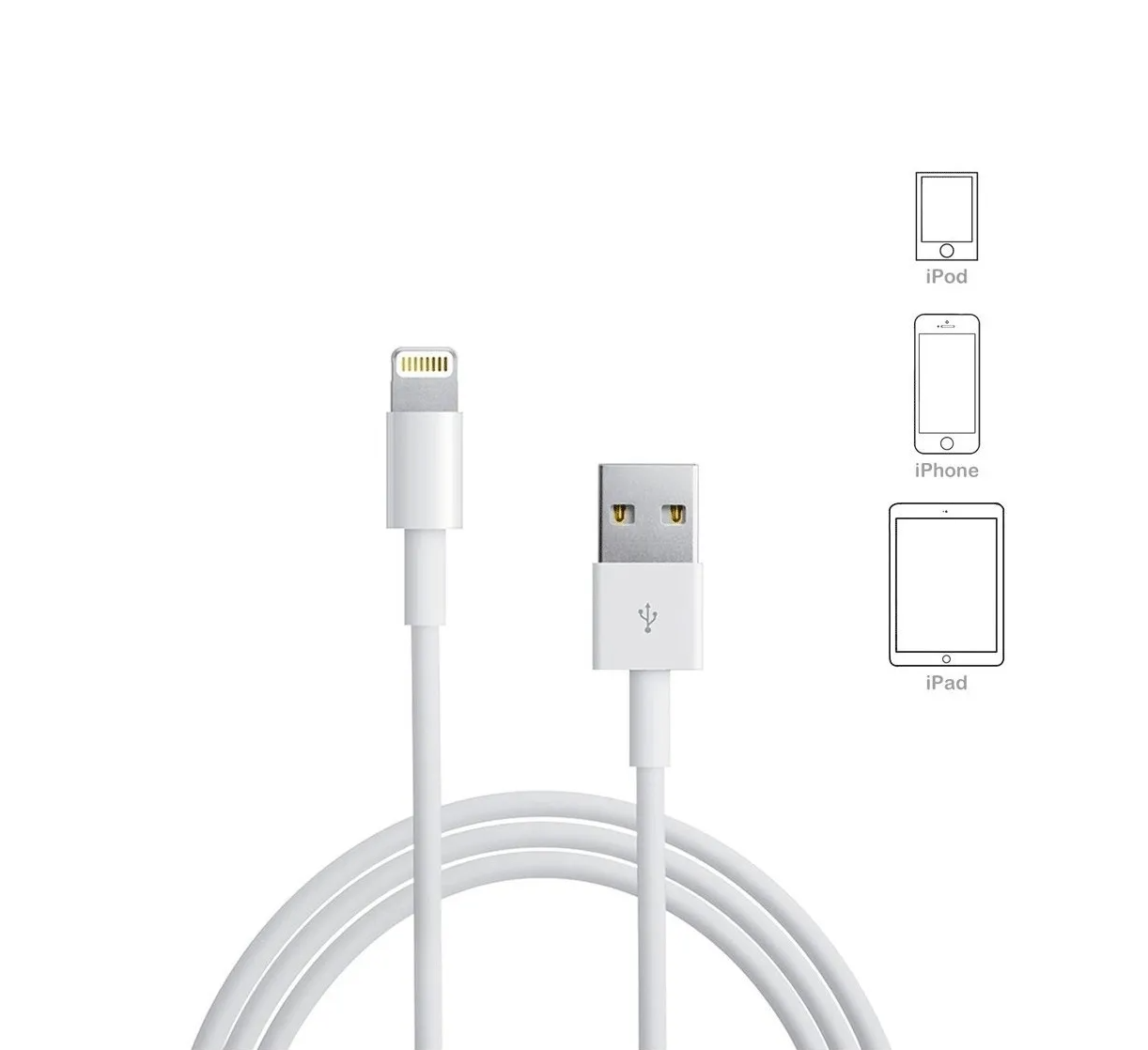 Cable de Datos Apple Lightning a USB Original 2 Metros