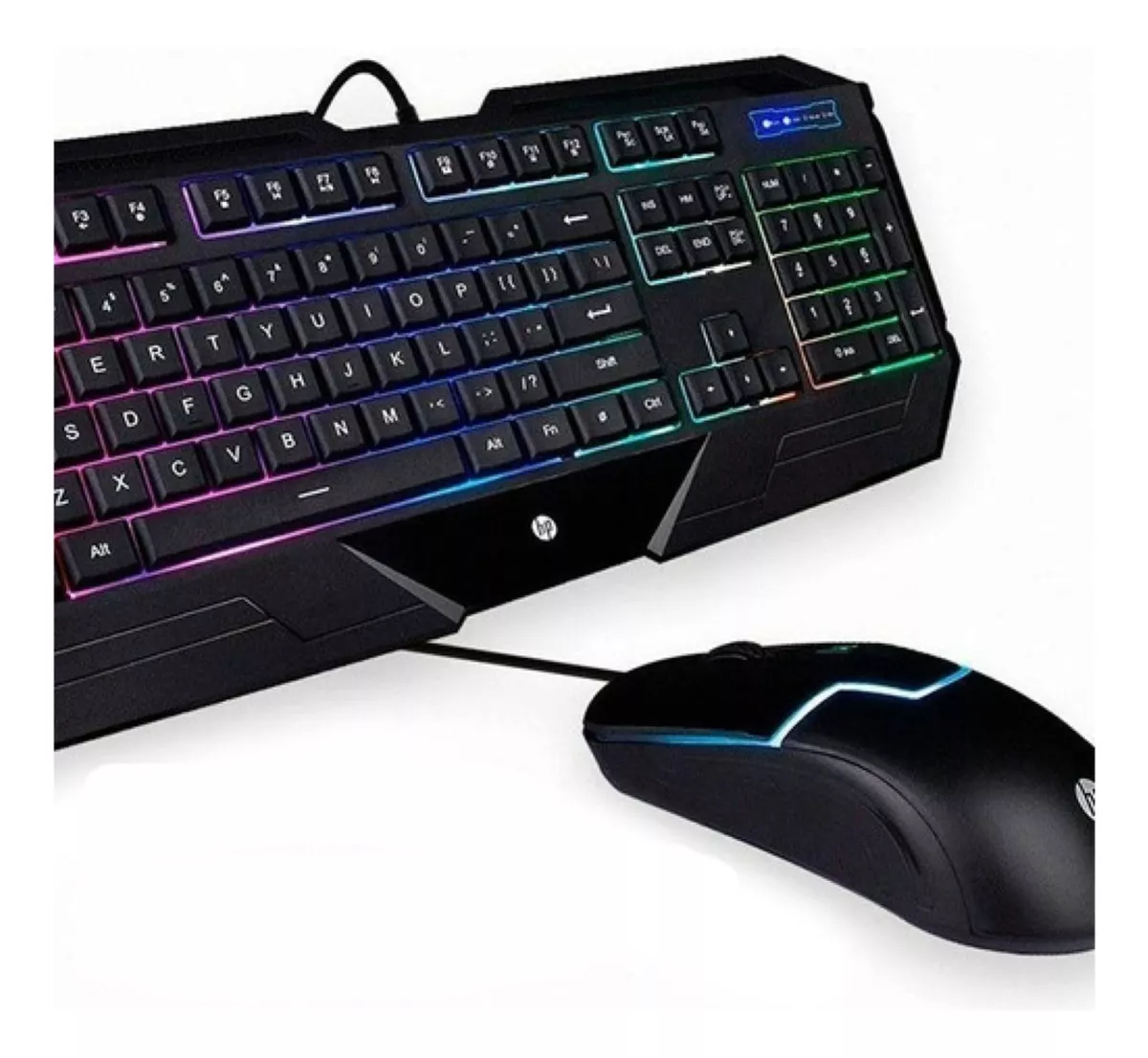 Kit Gamer Mouse & Teclado HP GK1100 Retroiluminado Full RGB