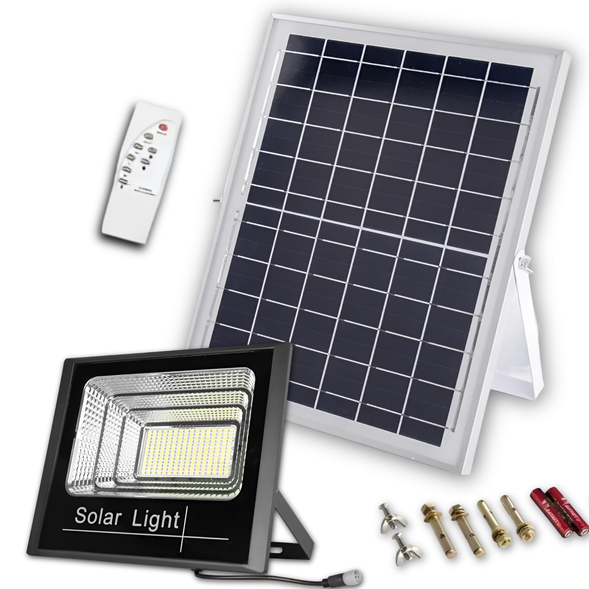 Foco Solar Exterior 40W con Panel Solar HD + Control Remoto