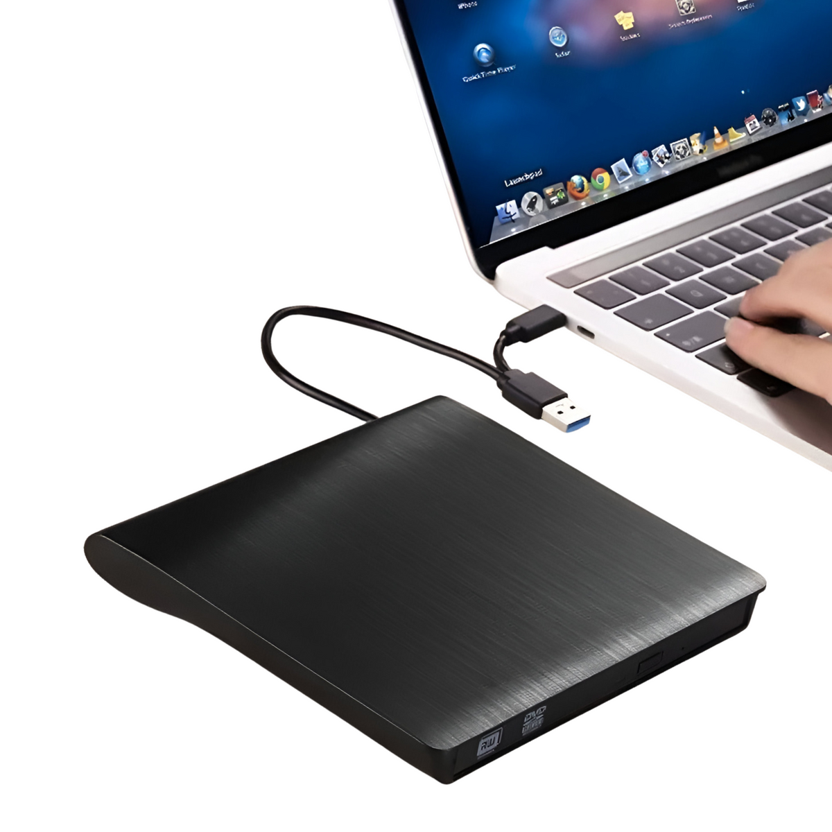 Grabador y Lector Externo de CD/DVD Dual USB / USB-C RD12X