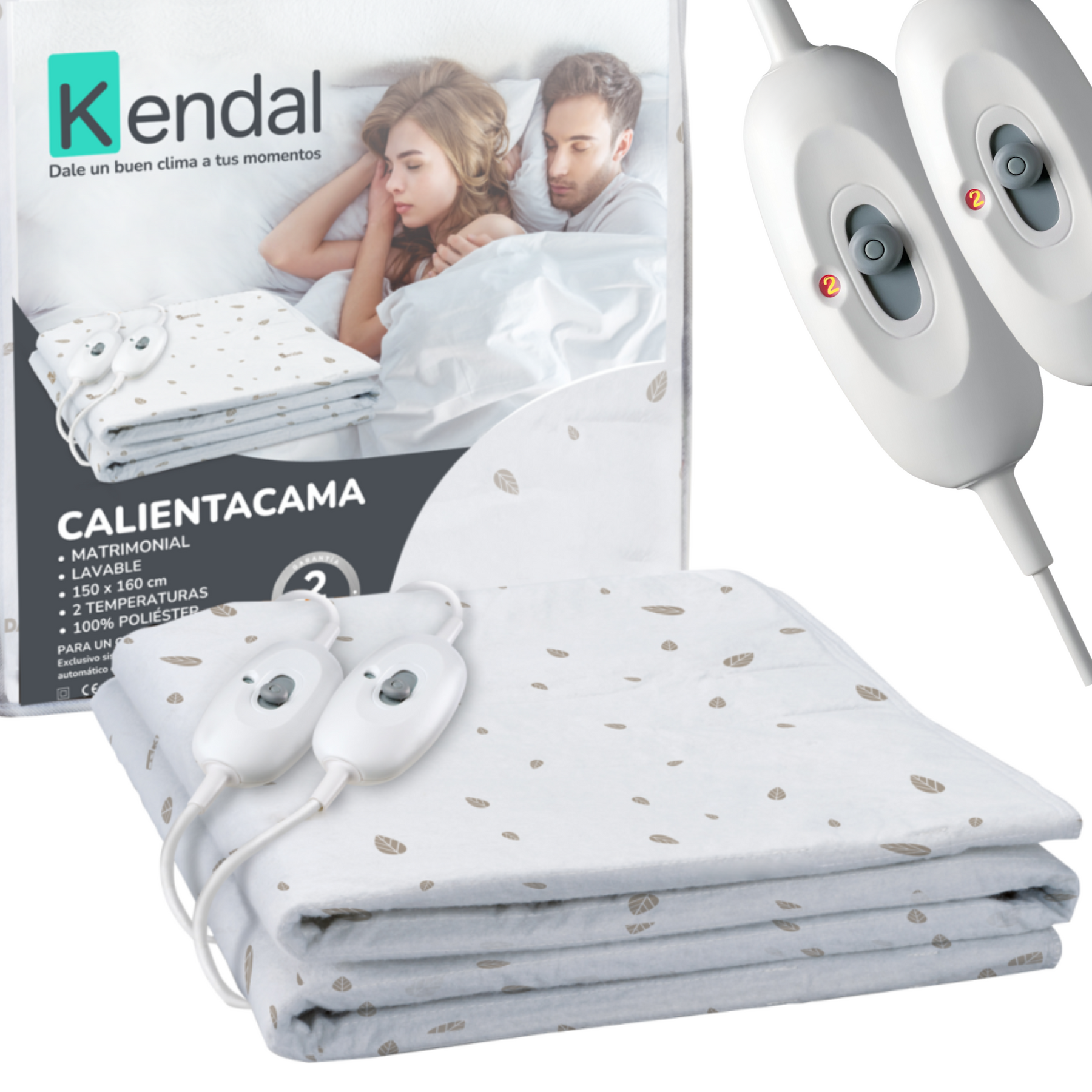 Calienta Camas Kendal 2 Plaza Lavable / 2 Temperaturas / SEC