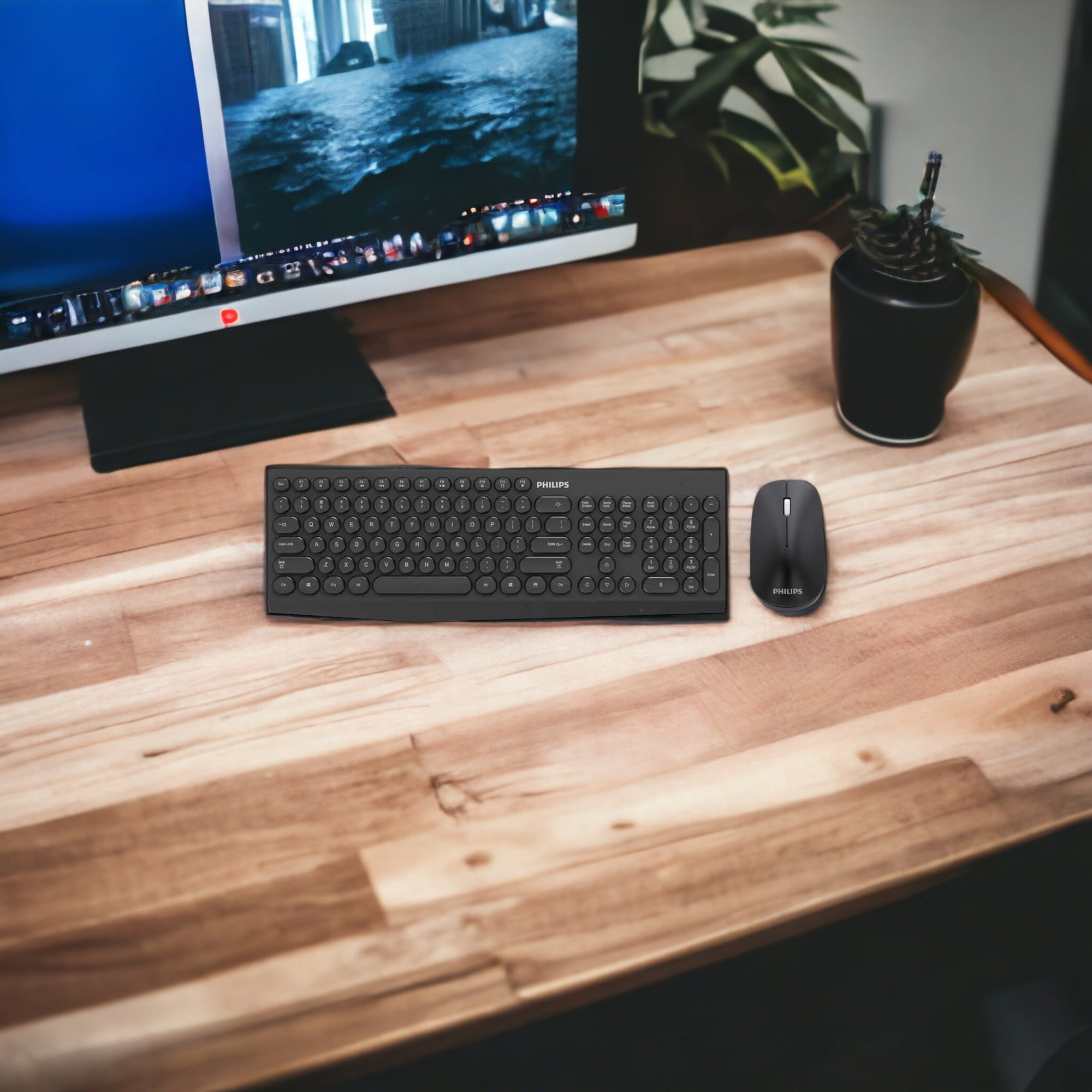 Kit Mouse y Teclado Inalámbrico Philips SPT6323 Wireless 2G