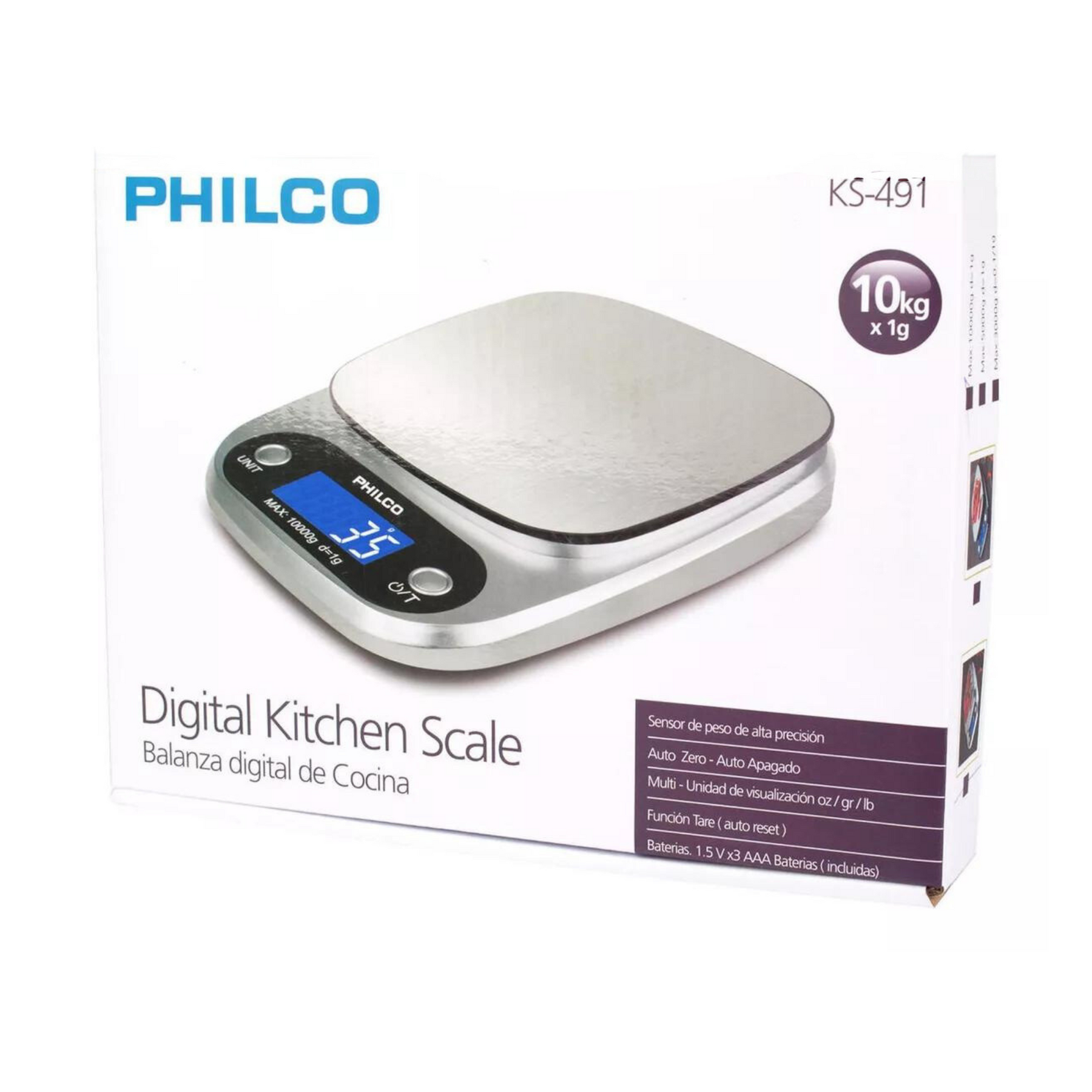 Pesa Balanza Digital Alta Precisión con Pantalla LED 10K Max