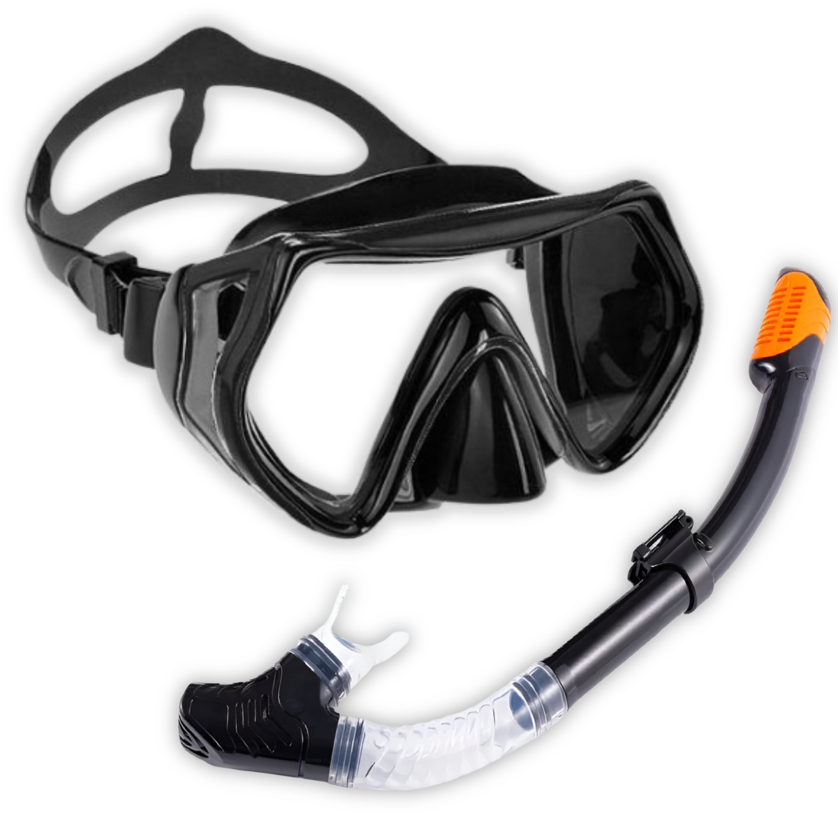 Mascara de Buceo Anti Fugas de Vidrio Templado con Snorkel