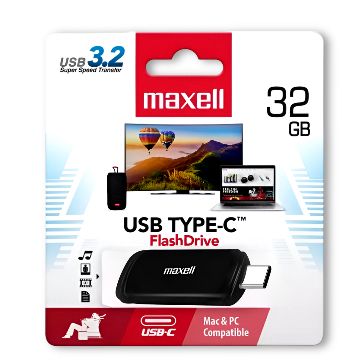 Pendrive Type-C Maxell 32 GB USB-C Versión 3.2 High Performance