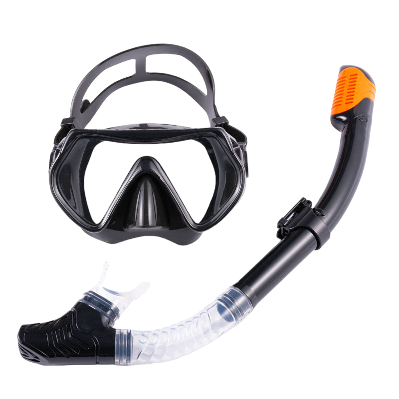 Mascara de Buceo Anti Fugas de Vidrio Templado con Snorkel