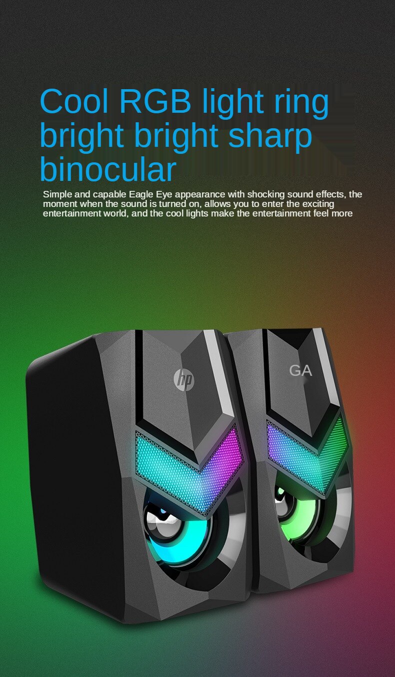 Parlante USB HP Multimedia con Iluminación RGB DHE-6000