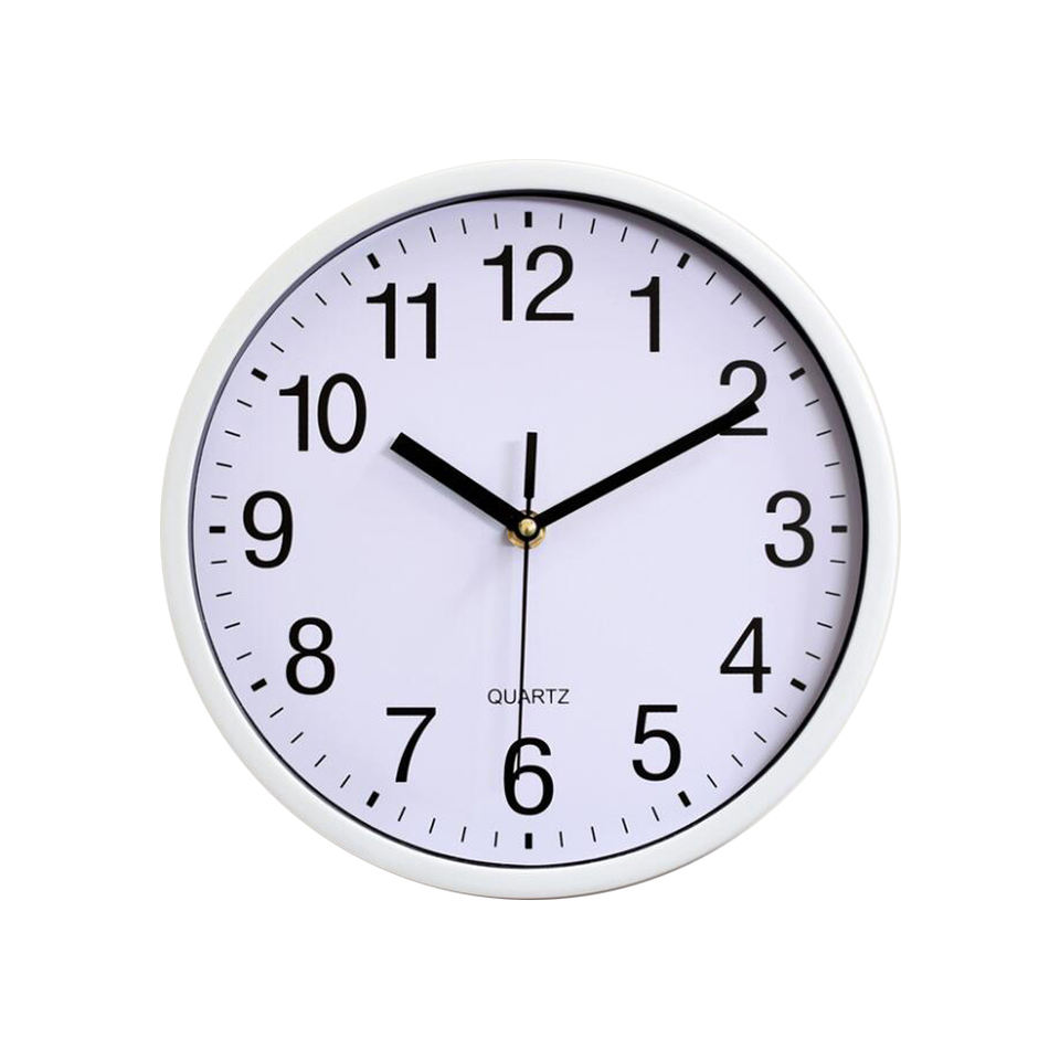 Reloj de Pared XL 30cm de 3 Agujas con Movimiento de Quarzo