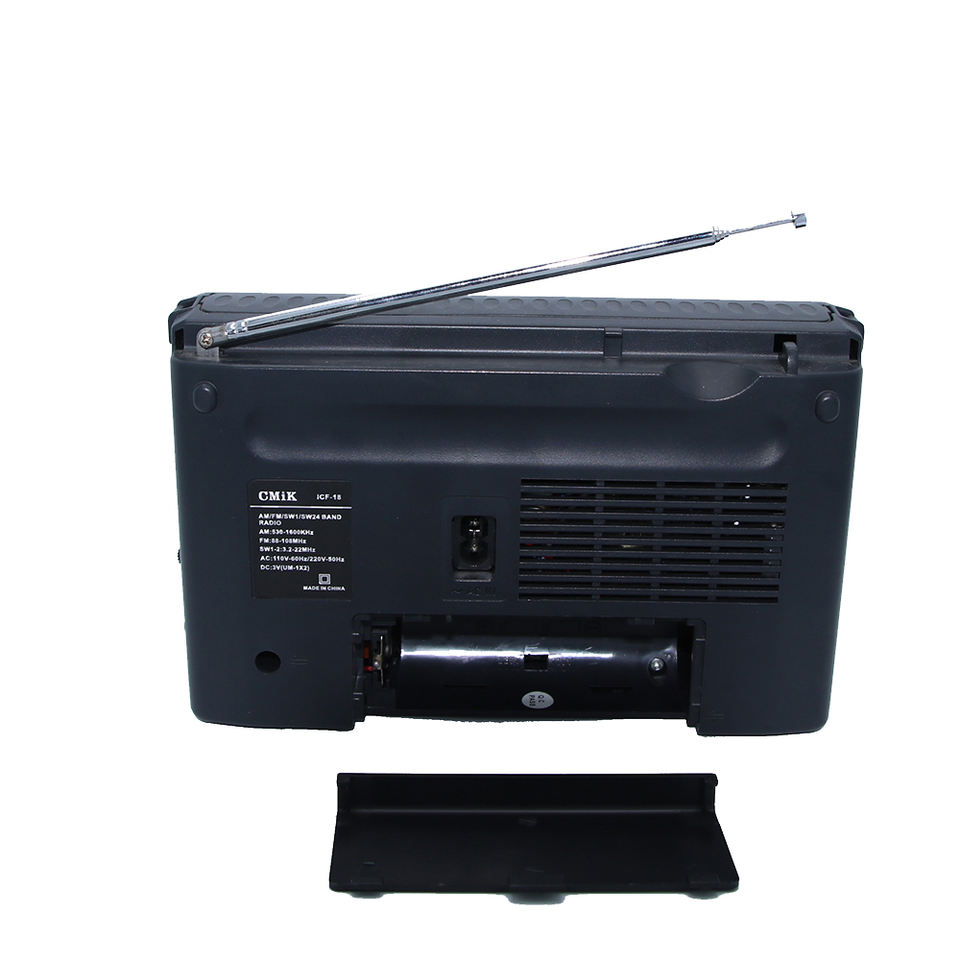 Radio AM / FM Multibandas Recargable a Pilas y Corriente 18R