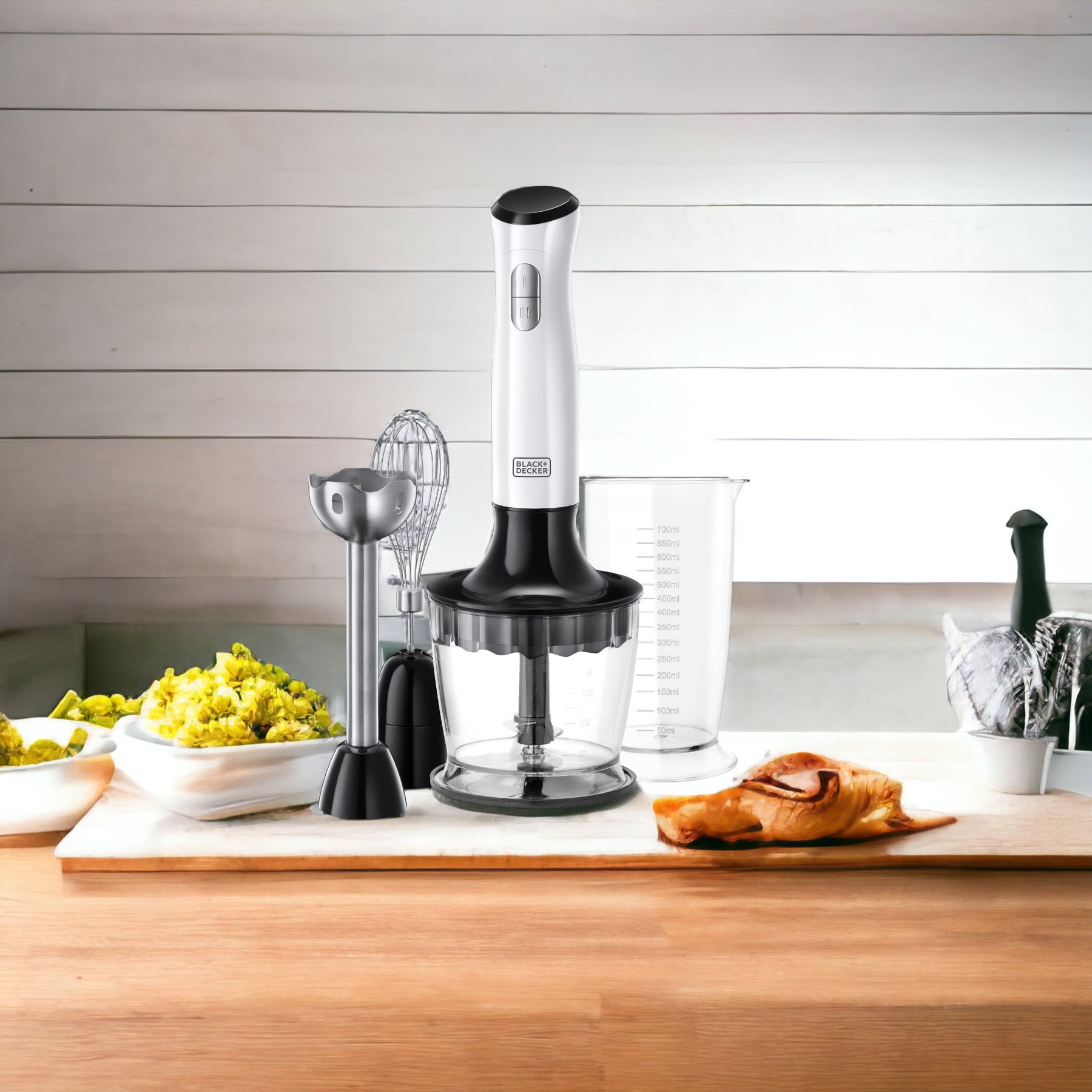 Batidora De Inmersion 3 en 1 Black + Decker 700W HB24710-CL