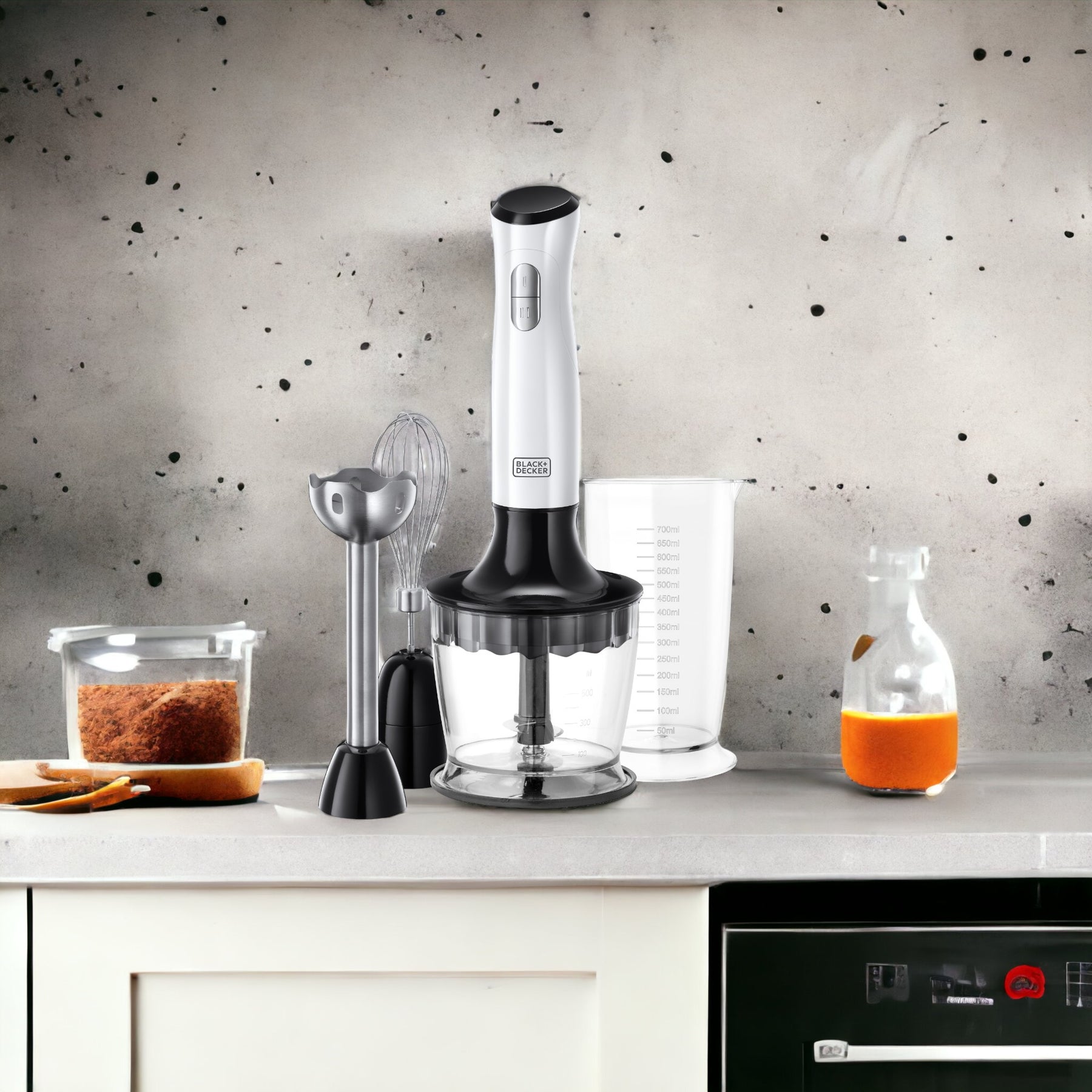 Batidora De Inmersion 3 en 1 Black + Decker 700W HB24710-CL