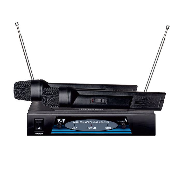 Pack de 2 Micrófonos Inalámbricos VHF PRO WM-787 Audio HD