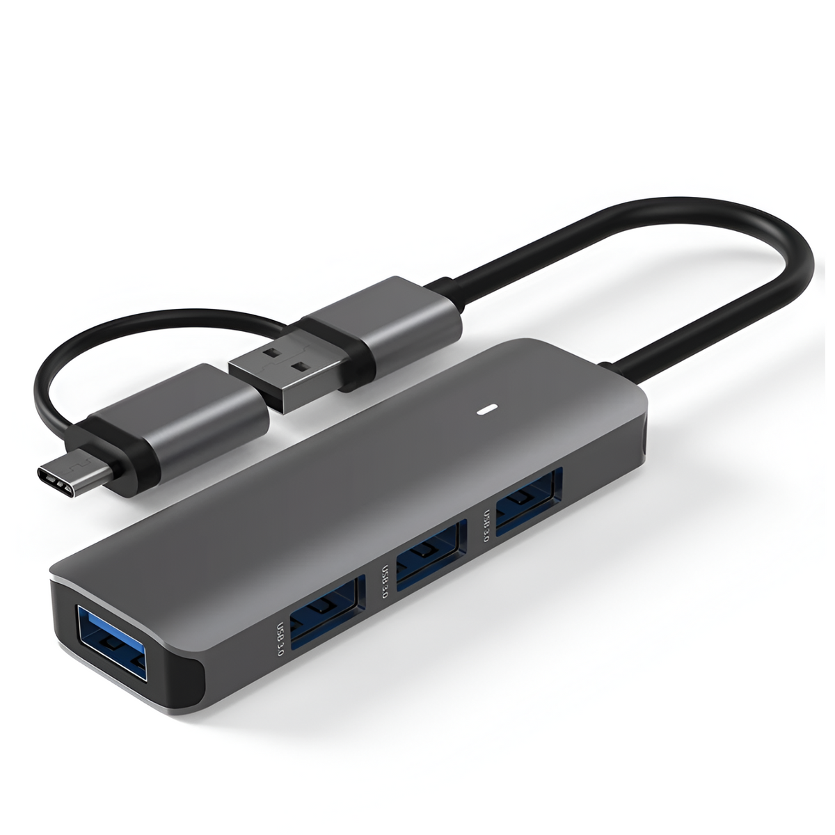 Hub USB 3.0 + Adaptador Type-C 5 Gbps Tecmaster TM-100543