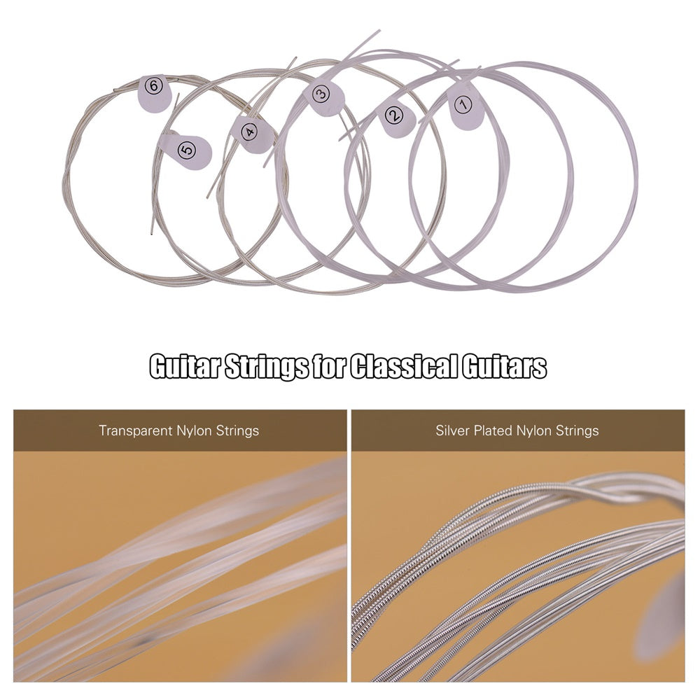 Cuerda De Guitarra Clasica Hendrix Nylon Cristal 0.28 Hx0037