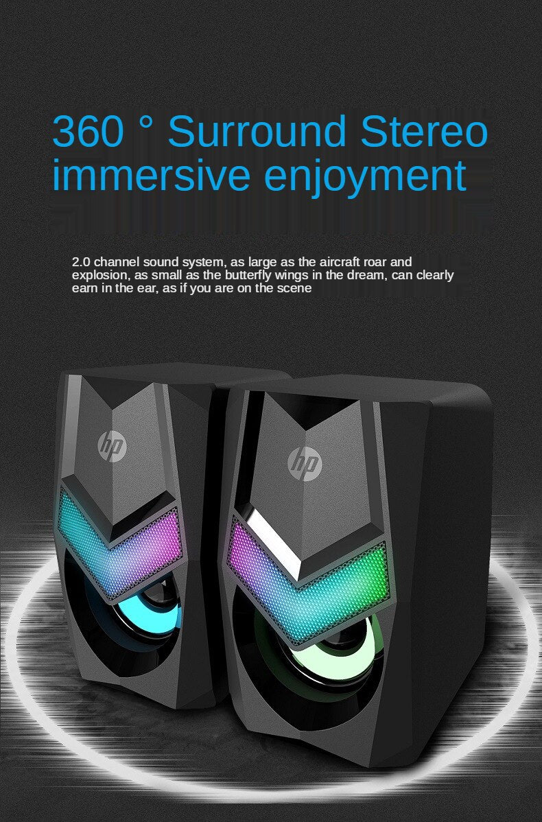 Parlante USB HP Multimedia con Iluminación RGB DHE-6000