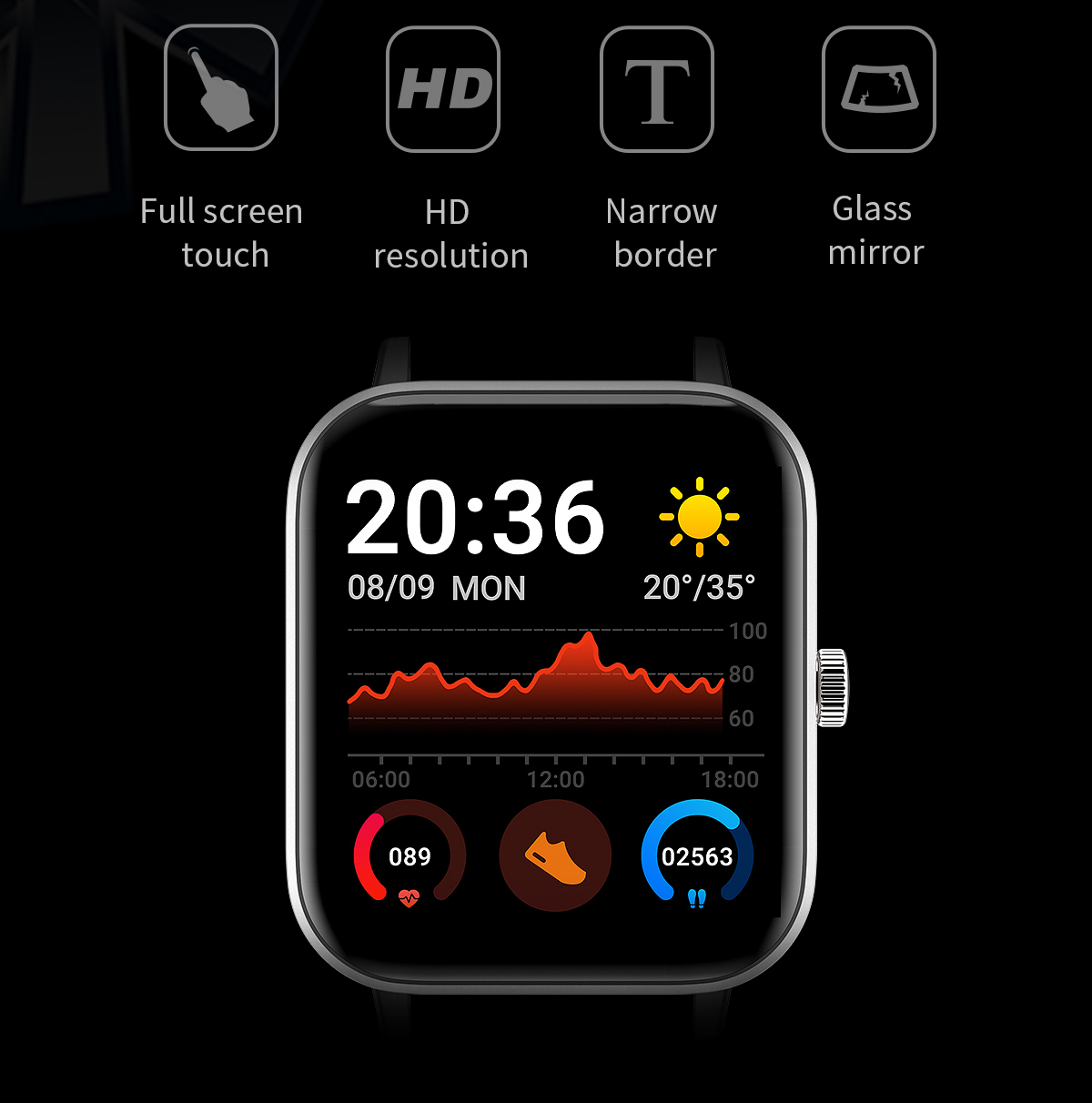 SmartWatch Deportivo WaterProof Touch Healt Tracker BT L126