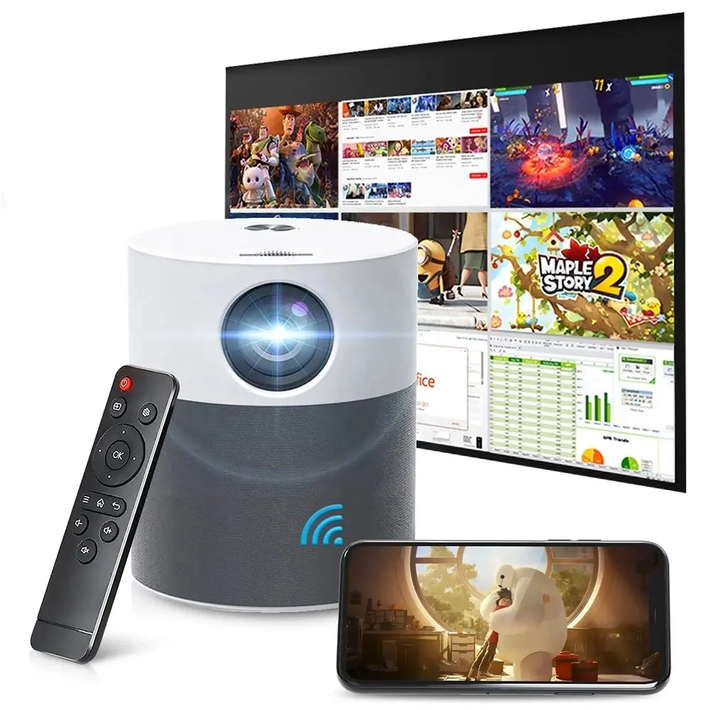 Proyector Funfoox Torre MS Miracast FHD 250” LED 4500Lm Wifi