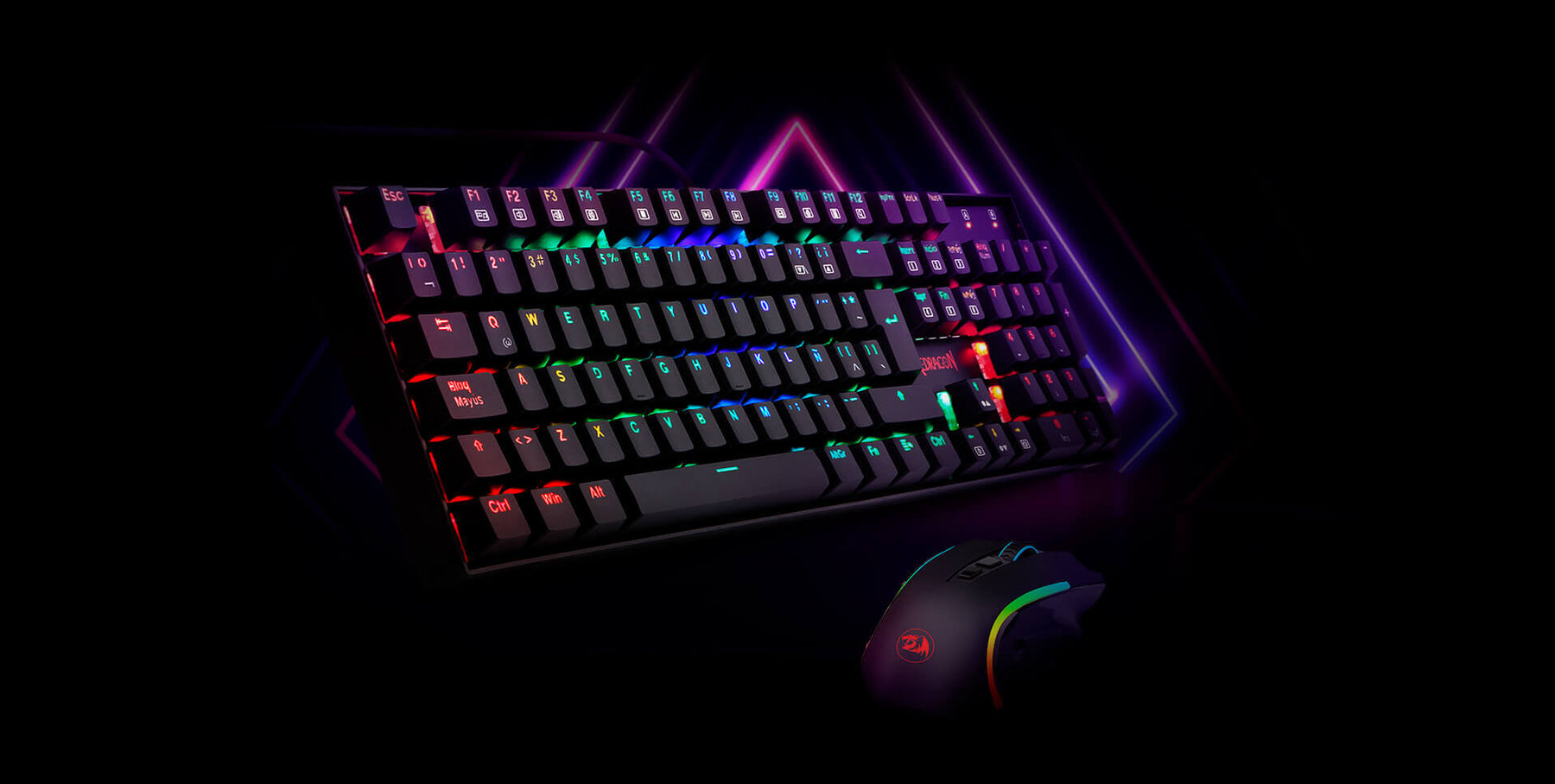 Kit Gamer Redragon Teclado Mecánico Mitra + Mouse Griffin