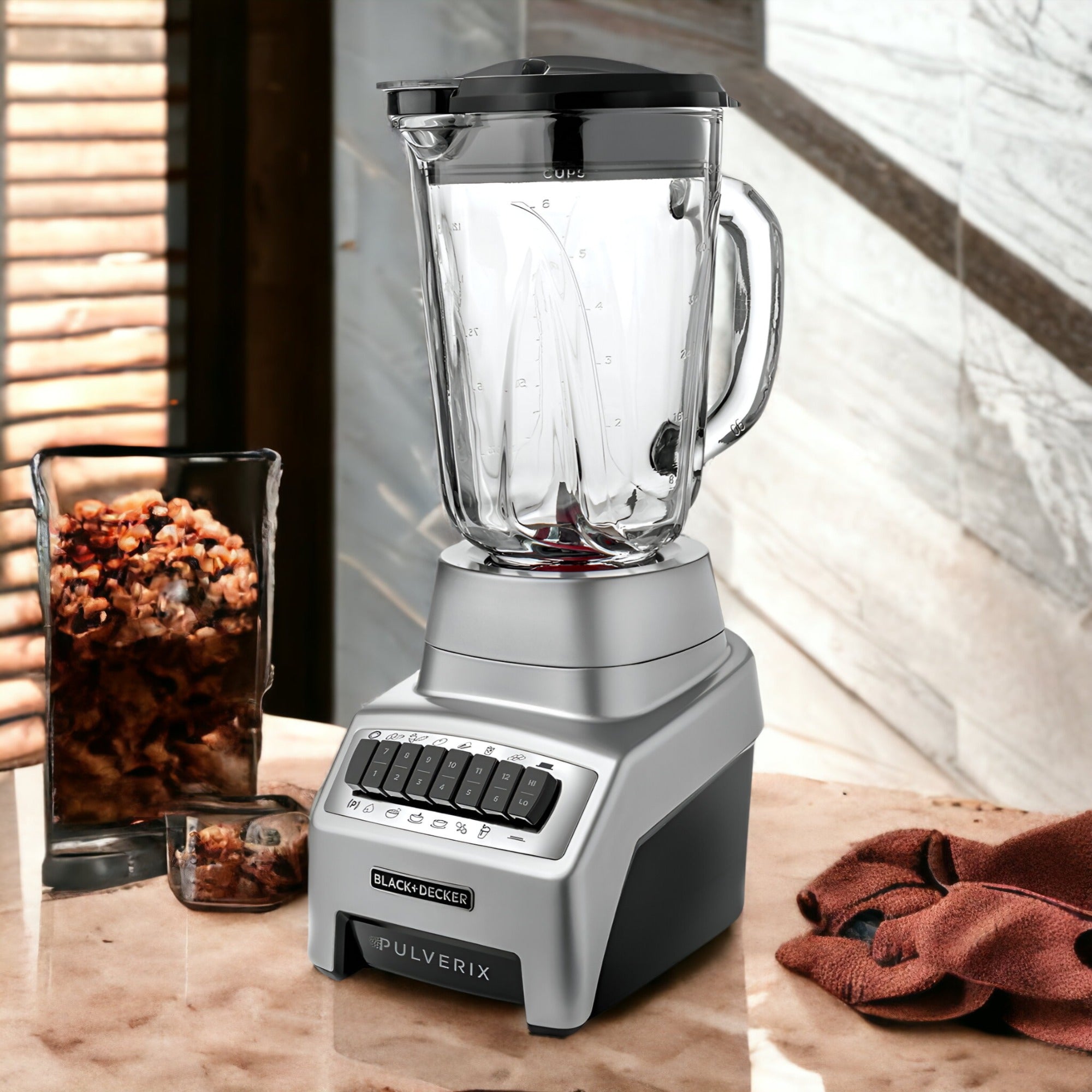 Licuadora Black + Decker 700W Picadora de Hielo BL1140MS-CL