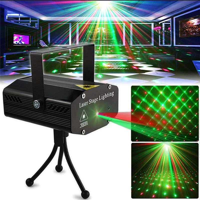 Luces Laser para Fiestas RGB Con Sensor Rítmico LED08