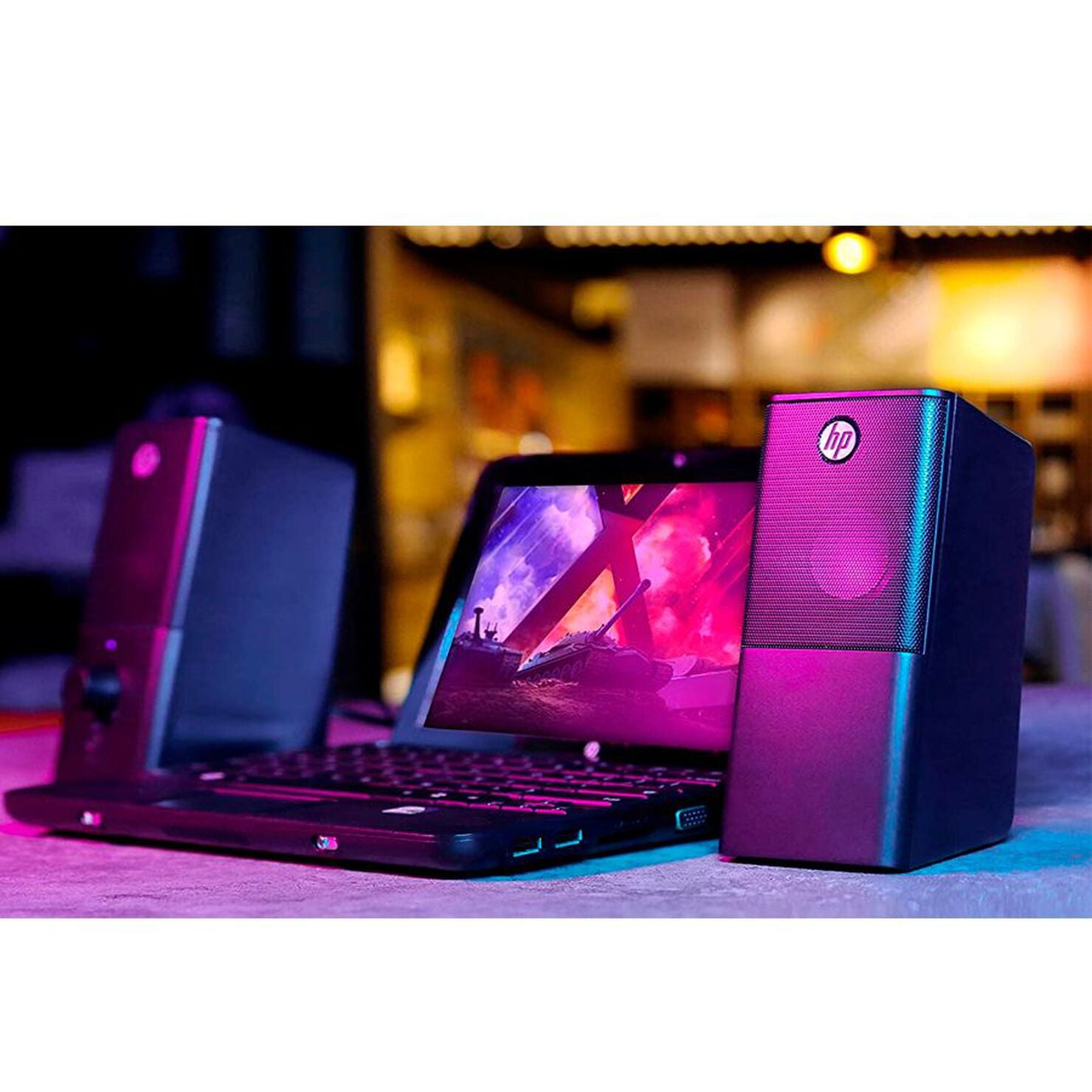 Parlantes De Escritorio USB HP 12W Multimedia DHS-2101Black